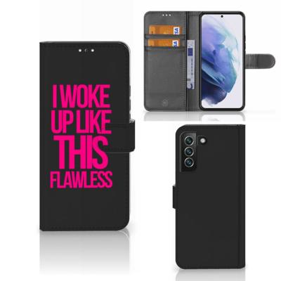 Samsung Galaxy S22 Plus Hoesje met naam Woke Up - Origineel Cadeau Zelf Maken