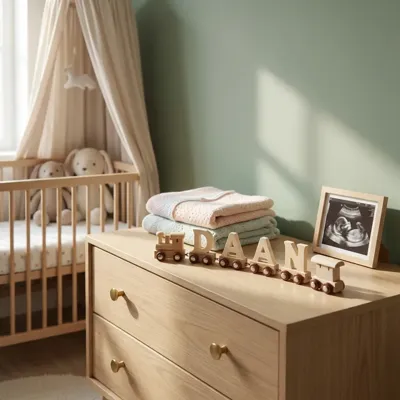 Houten naamtreintje Houten naamtreintje