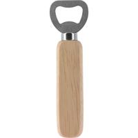 Excellent Houseware Flesopener rvs met eikenhouten heft