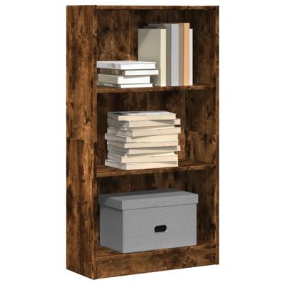 Boekenkast 60x24x109 cm bewerkt hout gerookt eikenkleurig