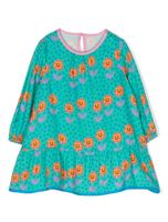 Stella McCartney Kids ensemble robe-culotte à fleurs - Vert - thumbnail