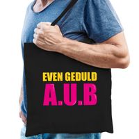 Even geduld A.U.B cadeau tas zwart voor heren - thumbnail