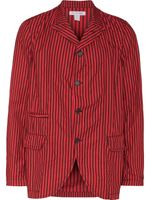 Comme Des Garçons Shirt blazer boutonné à rayures - Rouge
