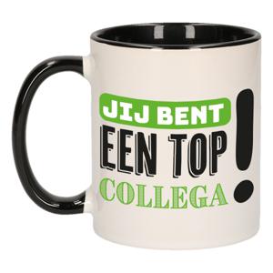 Cadeau koffie/thee mok voor collega - groen - keramiek - 300 ml - top collega