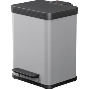 Hailo Öko uno plus M 6192200 Afvalbak 17 l Plaatstaal (b x h x d) 320 x 430 x 340 mm Lichtgrijs Met voetpedaal 1 stuk(s)