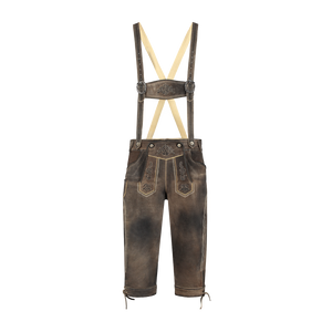 Kniebund lederhose sand braun antique