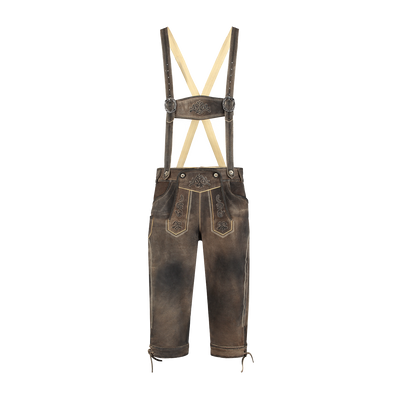 Kniebund lederhose grijs antiek