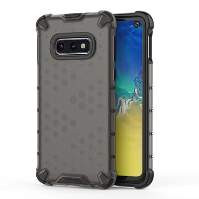Schokbestendige honingraat PC + TPU Case voor Galaxy S10e (zwart)