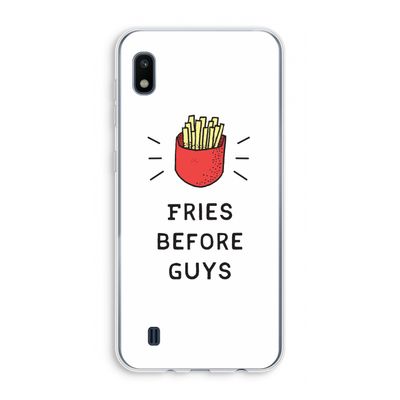 Fries before guys: Samsung Galaxy A10 Transparant Hoesje