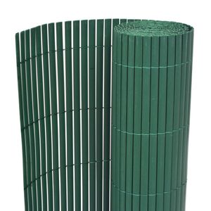 VidaXL Tuinafscheiding dubbelzijdig 90x500 cm pvc groen