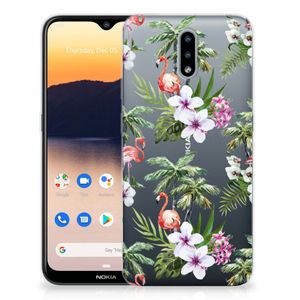 Nokia 2.3 TPU Hoesje Flamingo Palms