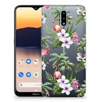 Nokia 2.3 TPU Hoesje Flamingo Palms - thumbnail