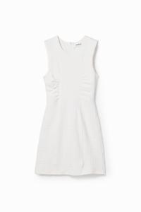 Mini-jurk met textuur - WHITE - XL