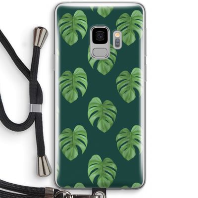 Monstera leaves: Samsung Galaxy S9 Transparant Hoesje met koord