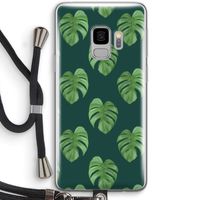 Monstera leaves: Samsung Galaxy S9 Transparant Hoesje met koord