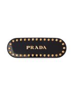 Prada barrette cloutée à logo imprimé - Noir - thumbnail