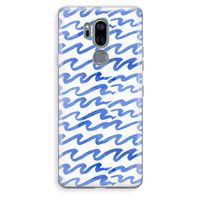 Blauwe golven: LG G7 Thinq Transparant Hoesje