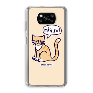 Miauw: Xiaomi Poco X3 NFC Transparant Hoesje