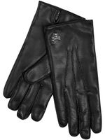 Philipp Plein gants en cuir à plaque tête de mort - Noir - thumbnail