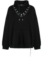 Mastermind World hoodie en coton imprimé à paillettes - Noir