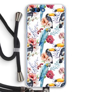 Bloemen tukan: Honor 10 Transparant Hoesje met koord
