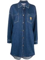 Moschino robe-chemise en jean - Bleu