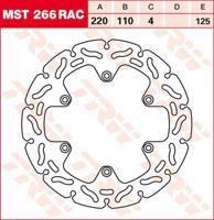 TRW Remschijf, remschijven voor de moto, MST266RAC