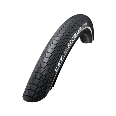 Cst Buitenband: brooklyn kleur: zwart (2mm anti-lek) maat: 24x2.15, etrto 55-507