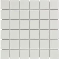 Tegelsample: The Mosaic Factory Barcelona vierkante mozaïek tegels 31x31 wit mat