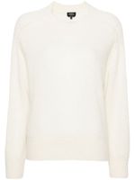 A.P.C. pull à détails de coutures - Blanc