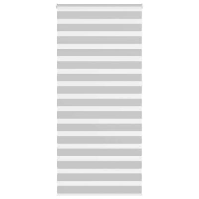 Zebra rolgordijn 110x230 cm stofbreedte 105,9 cm lichtgrijs