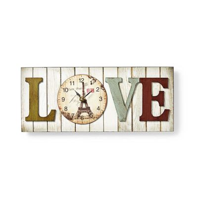 Nedis CLWA001WDL40 Houtstijl Wandklok In Lijst Model &apos;love&apos;