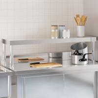 VidaXL Verhoging voor werktafel 110x30x35 cm roestvrij staal