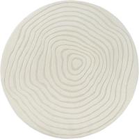 Ronde Vloerkleed Elio Japandi - Moderne laagpolig met hoog-diep-effect zacht abstract 3D-effect Crème-Ø 160 cm