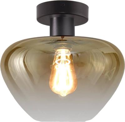 Masterlight PlafondlampGenua zwart met goud glas Ø 29cm - 5970-05-05-29