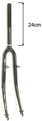 Hulzebos Voorvork vast 28 inch hydride 1 inch zwart