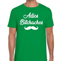 Adios bitchachos tekst t-shirt groen voor heren