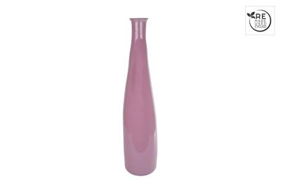 Vaas Blues glossy roze glas 18x18x80cm