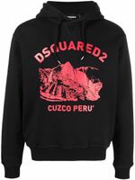 DSQUARED2 hoodie à logo imprimé - Noir