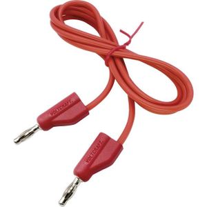 VOLTCRAFT MSB-100 Meetsnoer 4mm-stekker 4mm-stekker 1.00 m Rood 1 stuk(s)