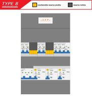 SEP (Type B) verdeler CHB24 HS, 3xALS2, 6xINS, 1xForn (3F)
