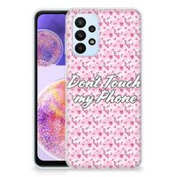 Samsung Galaxy A23 Silicone-hoesje Flowers Pink DTMP