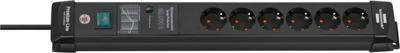 Brennenstuhl Premium-Line | ÜSS | 6 voudig | zwart | *DE* 60kA/Filter | 5m | H05VV-F3G1,5 1951160402