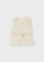 Mayoral winter vest meisjes - zand - met riem