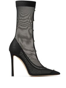 Jimmy Choo bottes Psyche 110 mm à bout pointu - Noir