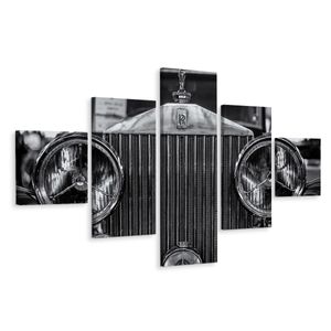 Schilderij - Rolls Royce close up, 5 luik, premium print