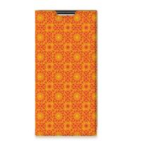 Samsung Galaxy S22 Ultra | Hoesje met Magneet | Batik Oranje