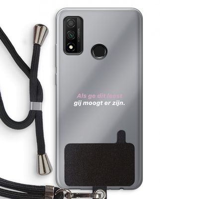 gij moogt er zijn: Huawei P Smart (2020) Transparant Hoesje met koord