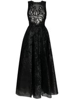 Saiid Kobeisy robe mi-transparent à sequins - Noir