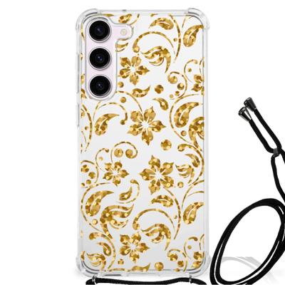 Samsung Galaxy S23 Case Gouden Bloemen Samsung Galaxy S23 Case Gouden Bloemen